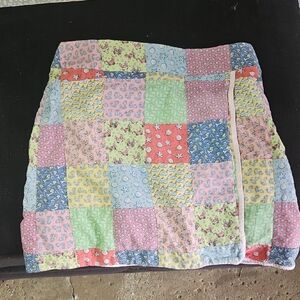 Vineyard Vines Pink and Blue Patchwork Mini Skirt